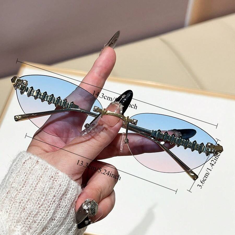 Sunglasses Cat Eye - Lunettes de mode INS sans monture