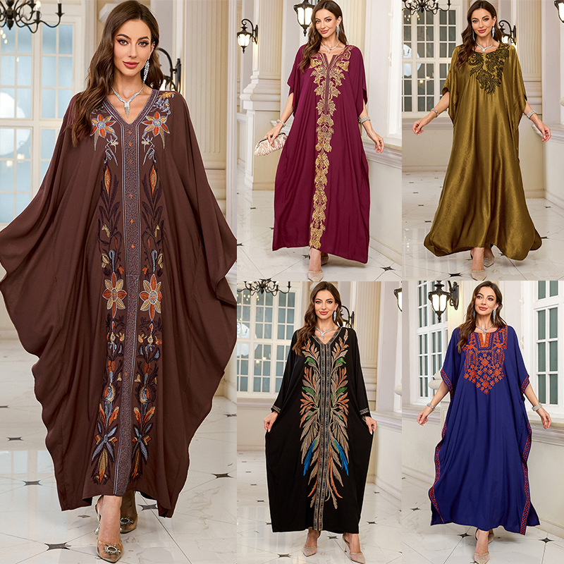 Cover Up Kaftan - Caftans longs brodés pour femmes, robes