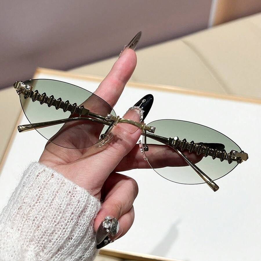 Sunglasses Cat Eye - Lunettes de mode INS sans monture
