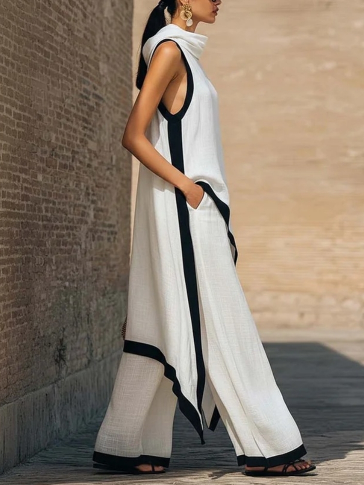 Ensemble deux pièces décontrac - Linen Pant Wide avis et prix