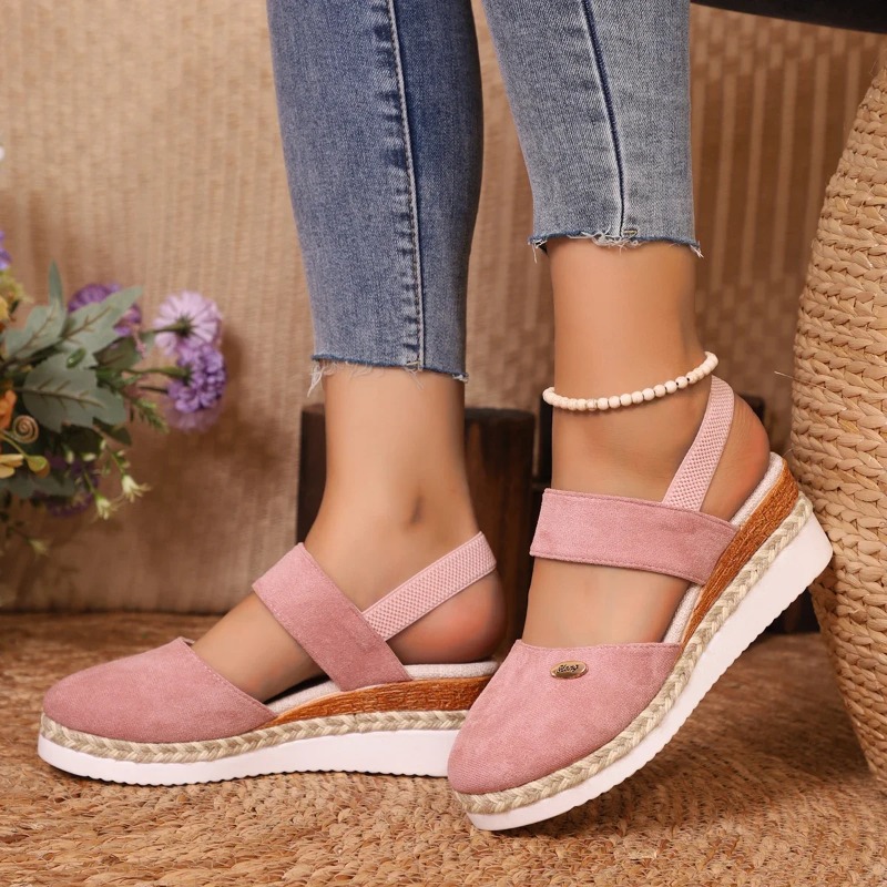 Sandales compensées fermées po - Wedge Espadrille Women avis et prix