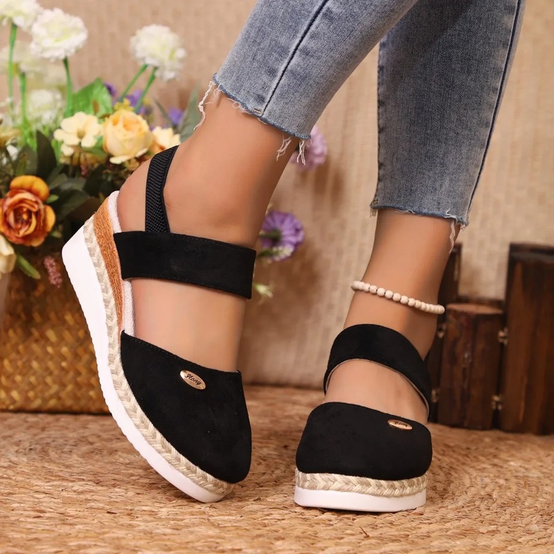 Sandales compensées fermées po - Wedge Espadrille Women avis et prix