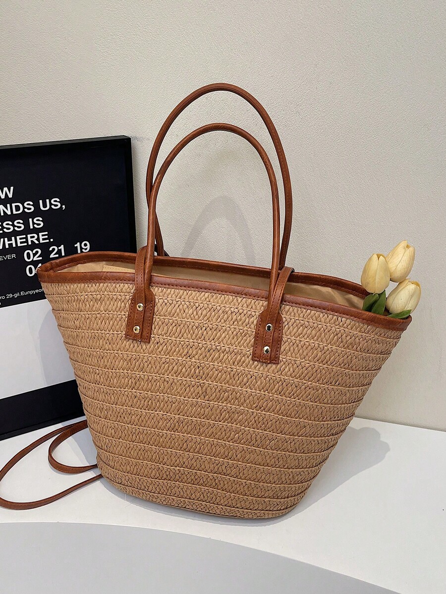 Sac fourre-tout tissé de grand - Tote Bag Beach avis et prix