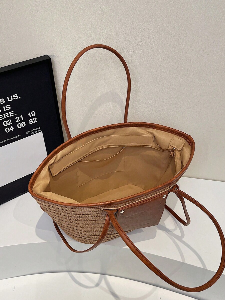 Sac fourre-tout tissé de grand - Tote Bag Beach avis et prix