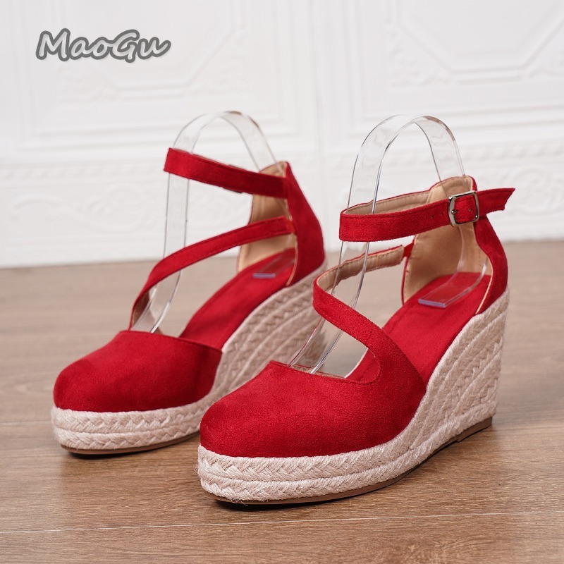 Sandales compensées en daim à  - Wedge Espadrille Women avis et prix