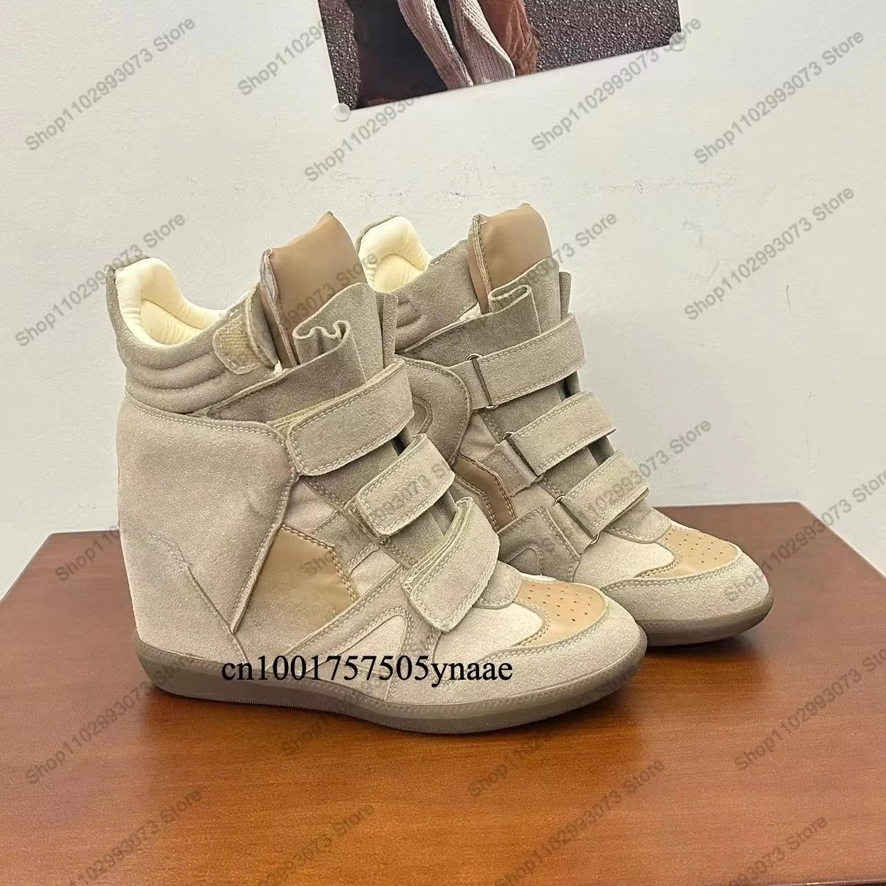 Baskets montantes à talon comp - Wedge Espadrille Women avis et prix